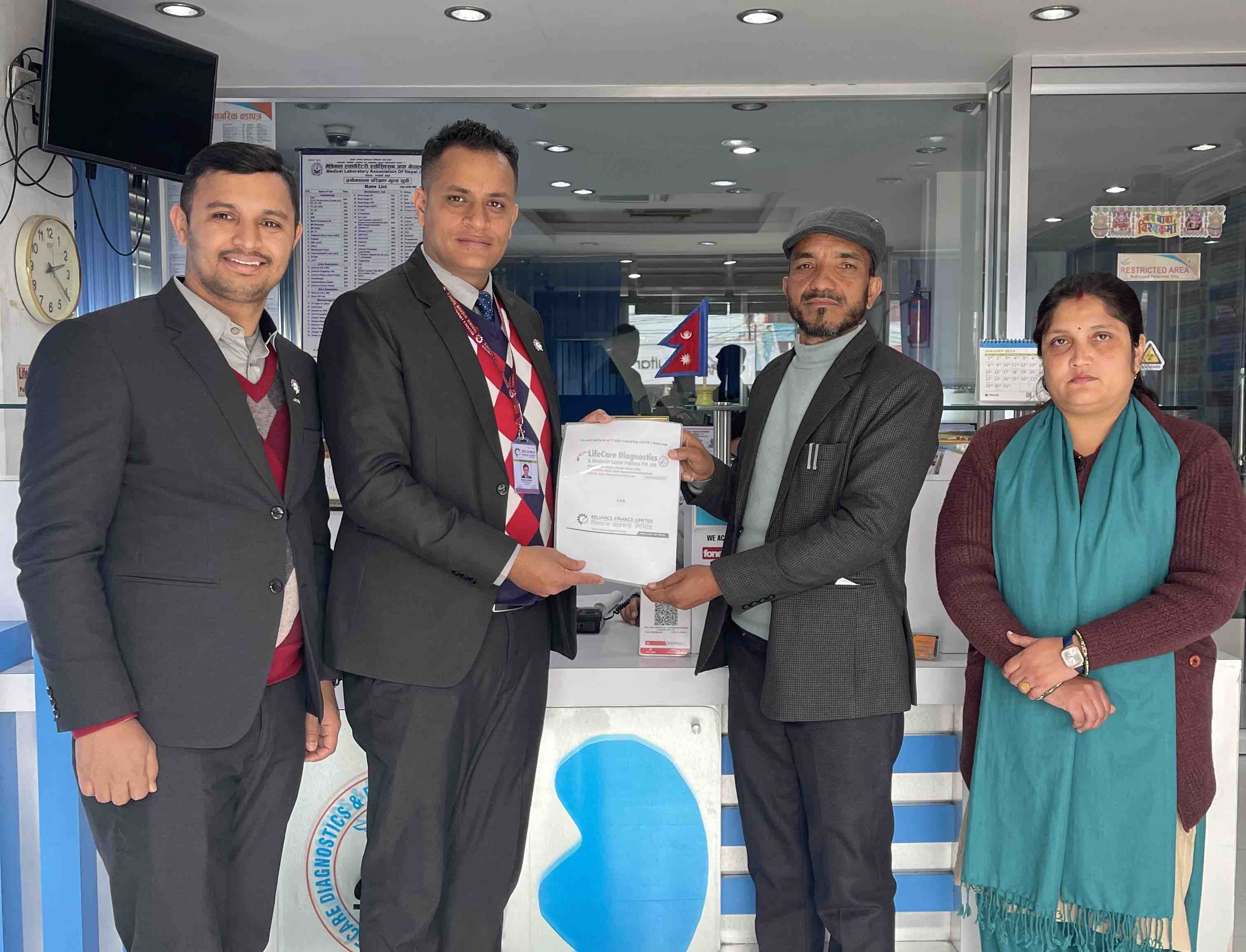 Formalized an agreement with LifeCare Diagnostics & Research Center Pokhara Pvt. Ltd
